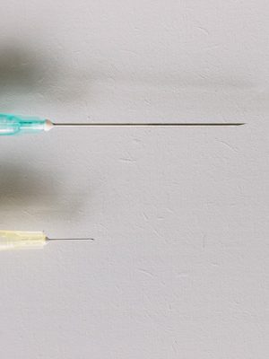 Deux seringues pour injection de traitement