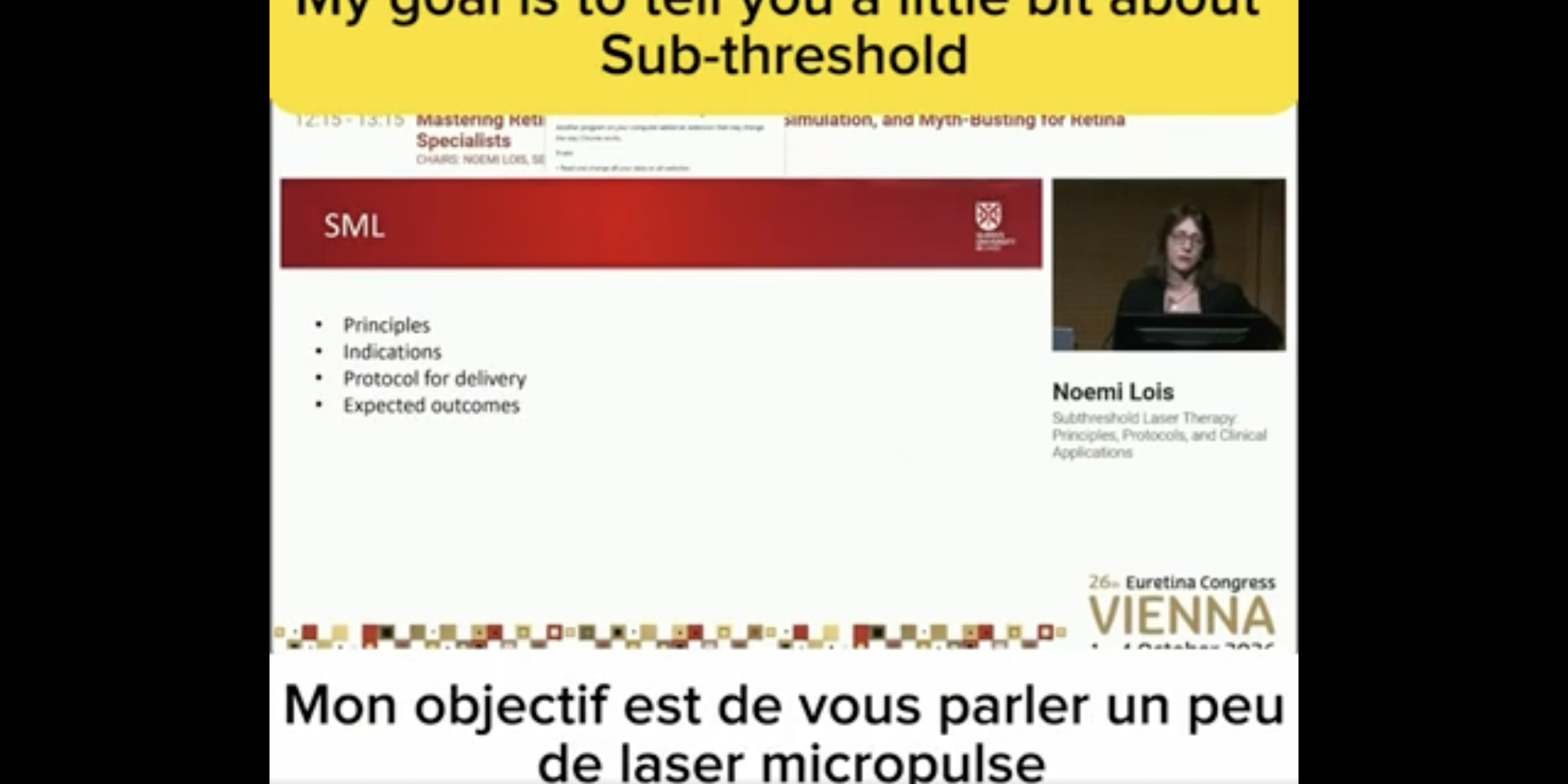 Euretina 2026 Live_Noemi Lois - Le laser micropulse : cours pour les débutants