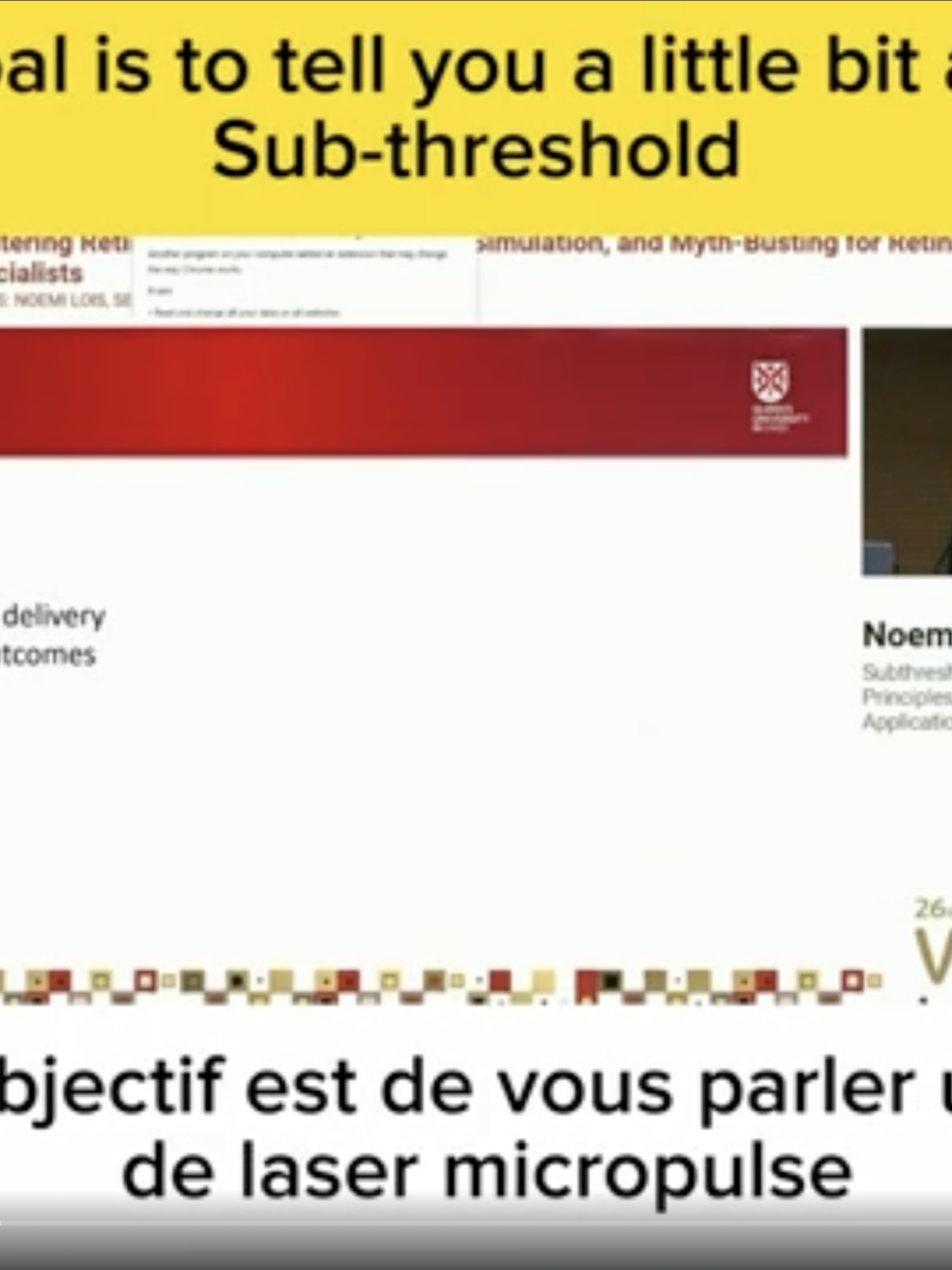 Euretina 2026 Live_Noemi Lois - Le laser micropulse : cours pour les débutants